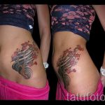 tattoo on the scar from appendicitis - Photo example of the finished tattoo 01092016 2007 tatufoto.ru