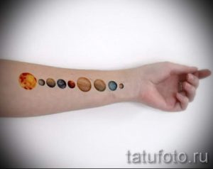 tattoo space minimalism - a photo of the finished tattoo 1028 tatufoto.ru