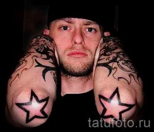 Étoile Tattoo photo - un symbole de bonne chance tatouage 2007 tatufoto.ru