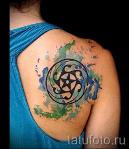 Тату Звезда фото - тату обозначающее удачу 2145 tatufoto.ru