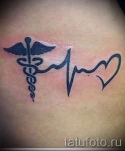 Тату Кадуцей фото - амулет удачи тату 5163 tatufoto.ru