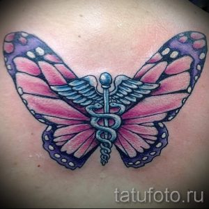 Тату Кадуцей фото - символ счастья и удачи тату фото 3171 tatufoto.ru