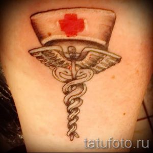 Тату Кадуцей фото - символ счастья и удачи тату фото 5173 tatufoto.ru
