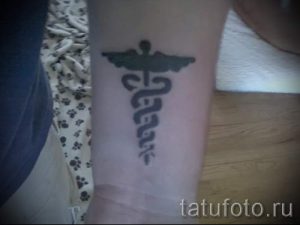 Тату Кадуцей фото - тату притягивающие удачу 1194 tatufoto.ru