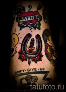 Тату Подкова фото - тату приносящие удачу счастье любовь 4318 tatufoto.ru