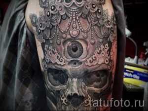 Тату Череп фото - тату приносящие счастье и удачу 3361 tatufoto.ru