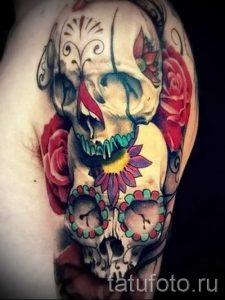 Тату Череп фото - тату приносящие счастье и удачу 5363 tatufoto.ru