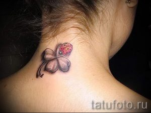Тату Четырехлистный клевер фото - рисунок тату приносящий удачу 8400 tatufoto.ru
