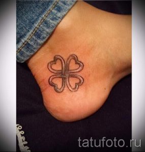 Тату Четырехлистный клевер фото - тату легкие на удачу 3403 tatufoto.ru