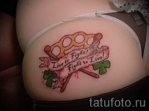 Тату Четырехлистный клевер фото - тату легкие на удачу 4404 tatufoto.ru