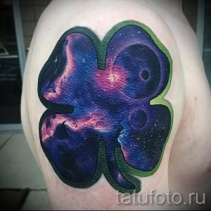 Тату Четырехлистный клевер фото - тату легкие на удачу 5405 tatufoto.ru