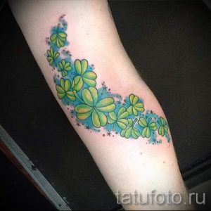 Тату Четырехлистный клевер фото - тату легкие на удачу 6406 tatufoto.ru