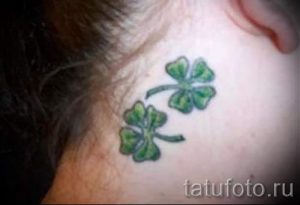 Тату Четырехлистный клевер фото - тату на удачу достаток 1425 tatufoto.ru