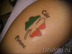 Тату Четырехлистный клевер фото - тату на удачу достаток 2426 tatufoto.ru