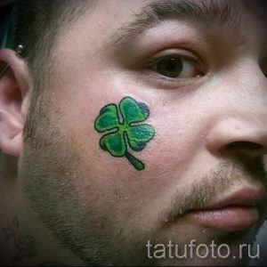 Тату Четырехлистный клевер фото - тату руна удачи 4438 tatufoto.ru