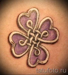 Тату Четырехлистный клевер фото - тату руна удачи 7441 tatufoto.ru
