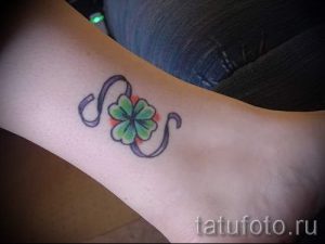 Тату Четырехлистный клевер фото - тату руны на удачу и богатство 6447 tatufoto.ru