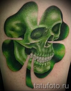 Тату Четырехлистный клевер фото - тату силы и удачи 1450 tatufoto.ru