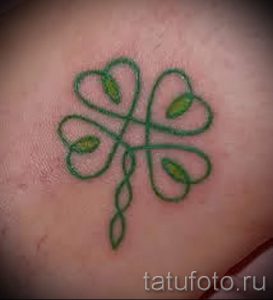 Тату Четырехлистный клевер фото - тату силы и удачи 3452 tatufoto.ru