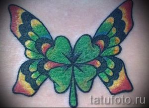 Тату Четырехлистный клевер фото - тату силы и удачи 5454 tatufoto.ru