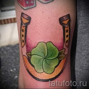 Тату Четырехлистный клевер фото - тату силы и удачи 7456 tatufoto.ru