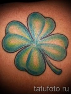 Тату Четырехлистный клевер фото - тату удачи успеха благополучия 1473 tatufoto.ru