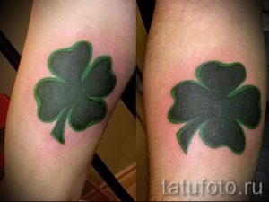 Тату Четырехлистный клевер фото - фото тату которые приносят удачу 5485 tatufoto.ru