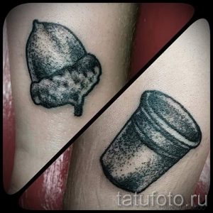 Тату желудь фото - символ удачи тату 1042 tatufoto.ru