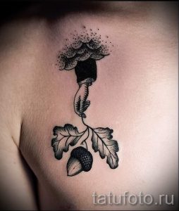 Тату желудь фото - тату на удачу достаток и любовь 3054 tatufoto.ru