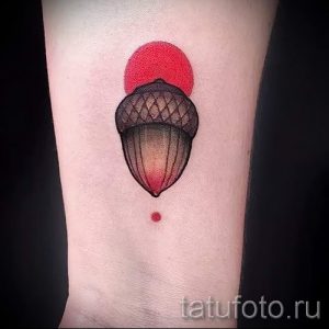 Тату желудь фото - тату на удачу и счастье 3069 tatufoto.ru