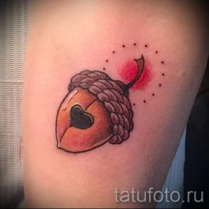 Тату желудь фото - тату счастье удача любовь 4080 tatufoto.ru
