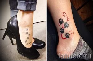 маленькие и простые тату на ногу - фото готовой татуировки 02092016 4138 tatufoto.ru