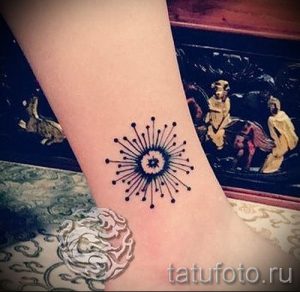 маленькие и простые тату на ногу - фото готовой татуировки 02092016 6140 tatufoto.ru