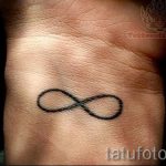 простые тату бесконечность - фото готовой татуировки 02092016 1180 tatufoto.ru