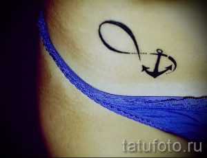 простые тату бесконечность - фото готовой татуировки 02092016 9188 tatufoto.ru