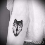 простые тату волка - фото готовой татуировки 02092016 2190 tatufoto.ru