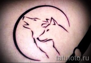 простые тату волка - фото готовой татуировки 02092016 3191 tatufoto.ru