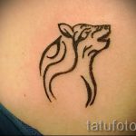 простые тату волка - фото готовой татуировки 02092016 4192 tatufoto.ru