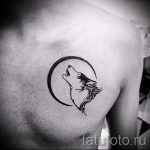 простые тату волка - фото готовой татуировки 02092016 6194 tatufoto.ru