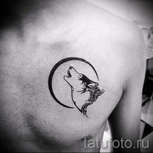 простые тату волка - фото готовой татуировки 02092016 6194 tatufoto.ru