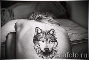 простые тату волка - фото готовой татуировки 02092016 7195 tatufoto.ru