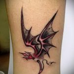 простые тату дракона - фото готовой татуировки 02092016 2211 tatufoto.ru