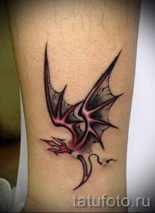 простые тату дракона - фото готовой татуировки 02092016 2211 tatufoto.ru