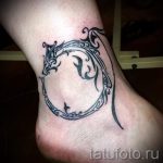 простые тату дракона - фото готовой татуировки 02092016 3212 tatufoto.ru