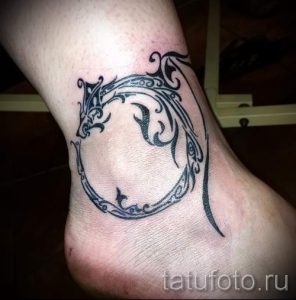 простые тату дракона - фото готовой татуировки 02092016 3212 tatufoto.ru