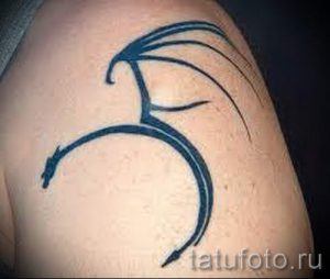 простые тату дракона - фото готовой татуировки 02092016 4213 tatufoto.ru