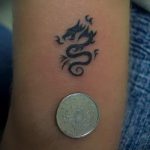 простые тату дракона - фото готовой татуировки 02092016 6215 tatufoto.ru