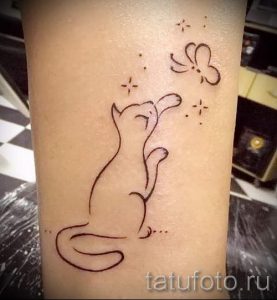 простые тату животных - фото готовой татуировки 02092016 4219 tatufoto.ru