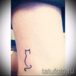 простые тату кошки - фото готовой татуировки 02092016 1241 tatufoto.ru