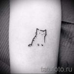 простые тату кошки - фото готовой татуировки 02092016 2242 tatufoto.ru